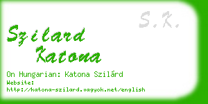 szilard katona business card