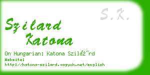 szilard katona business card